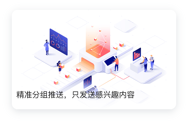 精准分组推送，只发送感兴趣内容